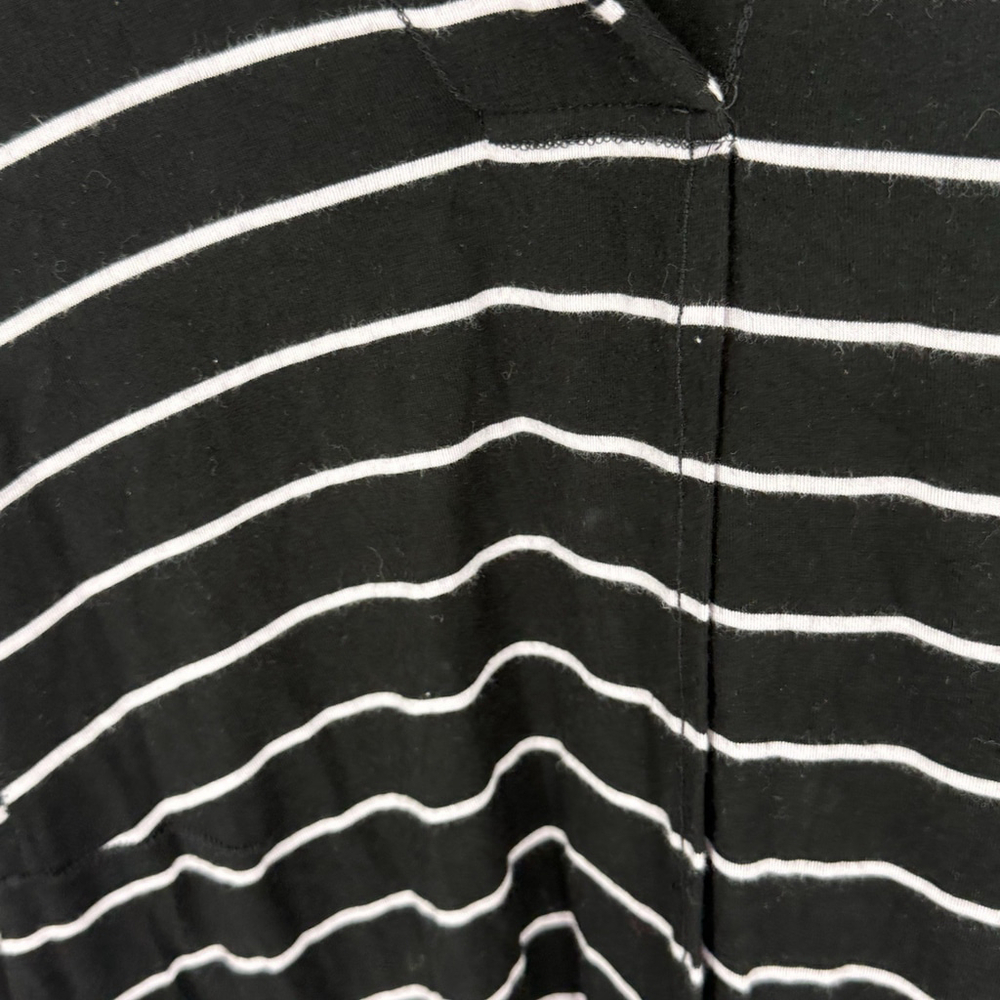 Free People We The Free Womens Cant Fool Me Top Large Black Stripe Oversized - Picture 2 of 5